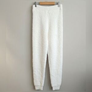 Hera Collection High Waist Terry Jogger Pants Boutique Loungewear Ivory